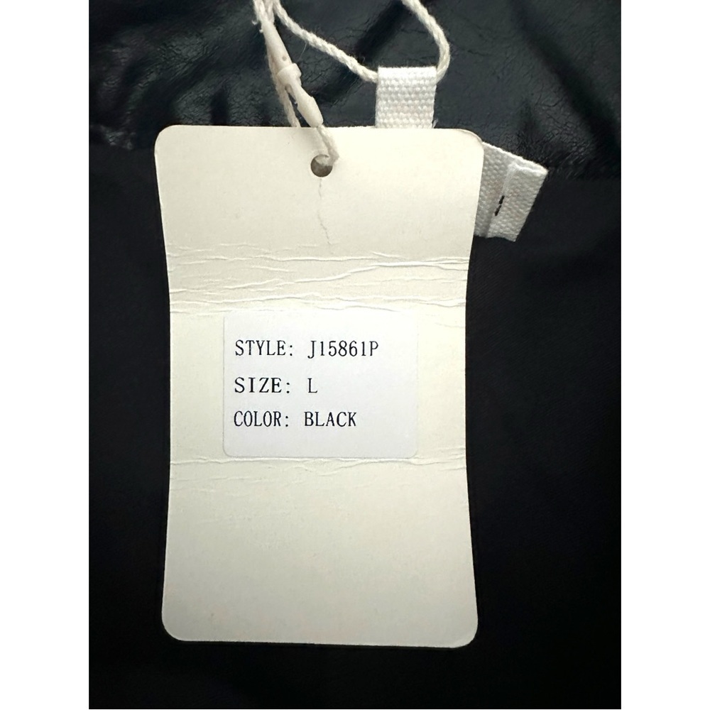 idem ditto Black Faux Leather Pleated Mini Skirt Size L NWT - Picture 7 of 8